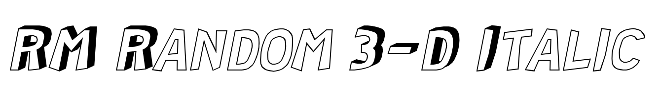 RM Random 3-D Italic